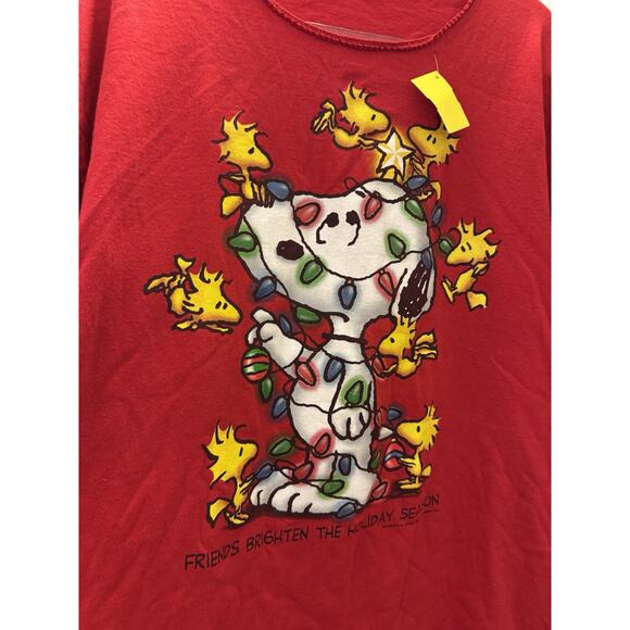 Snoopy Peanuts Christmas lights y2k 2000s vintage t-shirt Large-XL - Picture 3 of 6